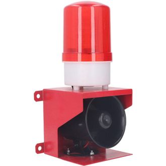 OEM Sirena De Alarma Industrial Para Exteriores, 115 Db, Bocina Intermitente, Resistente Al Agua, Luz Estrobosc&oacute;pica De Emergencia, Enchufe Europeo, 110 V