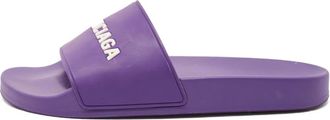 Balenciaga Sandali slides con logo - Viola
