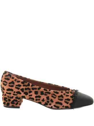 Roberto Festa Milano 30mm leopard-print block-heel pumps - Brown