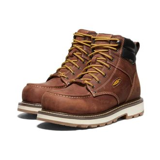 Keen Womens KEEN Cincinnati 1028284 Tuscan Red Leather Waterproof Work Boots HTAT359