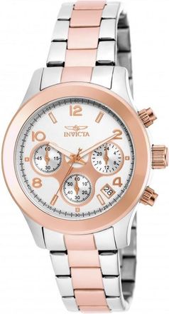 Invicta Angel Chronograph White Dial Two-tone Ladies Watch 19220