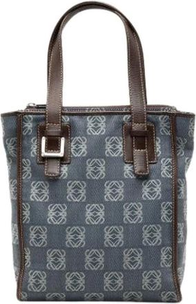 Loewe Pre-owned Denim Tote Bag - Dames - Vintage Handtas - Blauw - ONE Size - Denim - Vintage