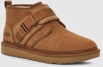 UGG Mens Neumel Snapback Suede Boots In Chestnut