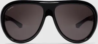 Gucci Pilot Frame Sunglasses, Black