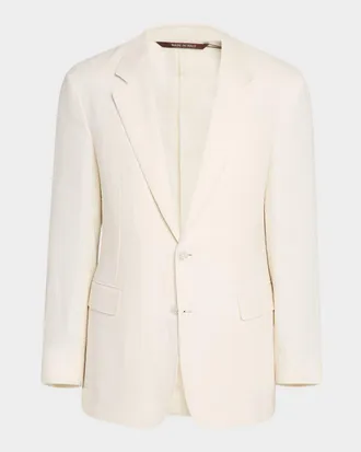 Canali Men & apos;s Textured Windowpane Sport Coat