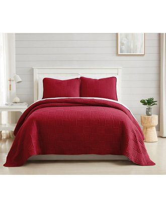 Southshore Fine Linens Grid Quilt And Sham Set