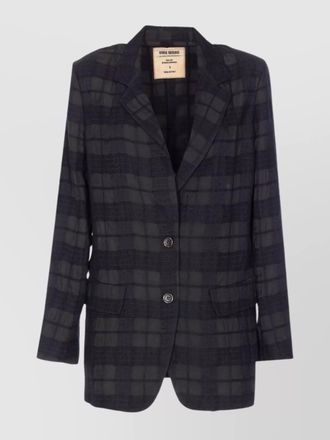 Uma Wang virgin wool v-neck long-sleeve blazer