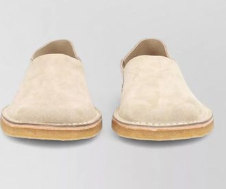 Christophe Lemaire loafers round toe rubber sole suede