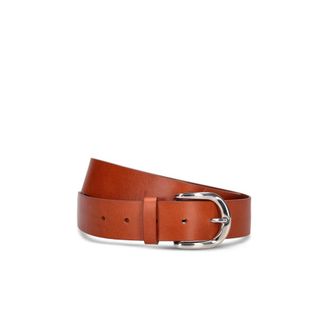 Isabel Marant Natuurlijke leren riem met logo - Heren - Riemen - Bruin - 100 CM - Leer - Accessoires