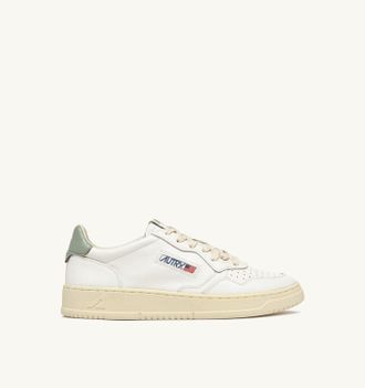 Autry SNEAKERS MEDALIST LOW IN PELLE BIANCA E SEA GRASS