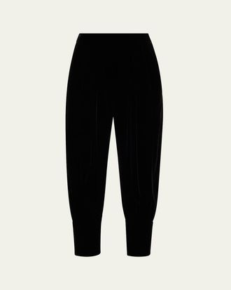 Giorgio Armani Virgin Wool Barrel-Leg Trousers