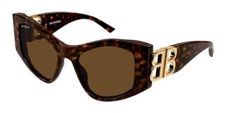 Balenciaga BB0287S 002 Womens Sunglasses Tortoiseshell Size 55