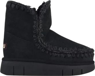Mou Polyester laarzen en enkellaarsjes - Dames - Winterlaarzen - Zwart - 38 EU - Polyester - Schoenen
