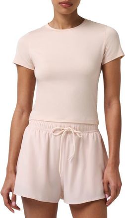 Travis Mathew Skyloft Light Performance T-Shirt in Heather Sheer Pink at Nordstrom, Size X-Large