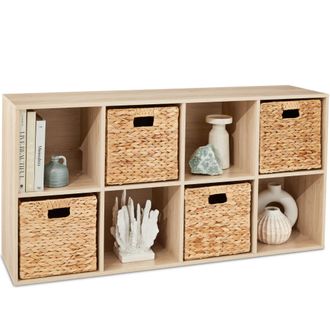 Best Choice Products 8-Cube Bookshelf, 11in Display Storage System, Organizer w/ Removable Back Panels