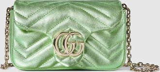 Gucci GG Marmont Mini Shoulder Bag, Green, Leather
