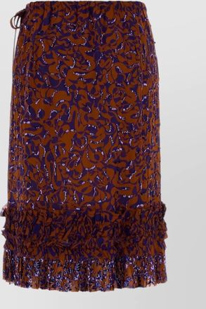 Dries Van Noten printed straight skirt