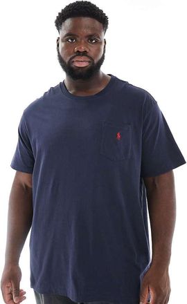 Polo Ralph Lauren Big & Tall - T-shirt classica blu navy con logo iconico