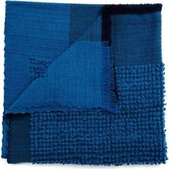 Studio Variously Macaroon Midnight Dark Blue Plush Textured Merino Handloom Throw in Indigo/blue at Nordstrom