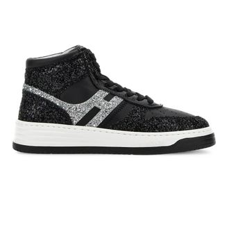 Hogan High-Top Sneakers met Retro Vibes - Dames - Sneakers - Zwart - 36 1/2 EU - Schoenen