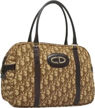 Dior Pre-owned Vintage Canvas Handtas - Dames - Vintage Handtas - Bruin - ONE Size - Vintage