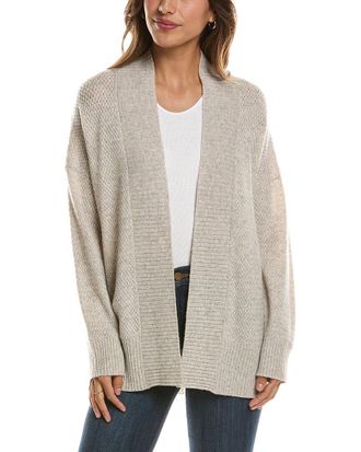 Fort&eacute; Cashmere Textured 100% Cashmere Duster Cardigan