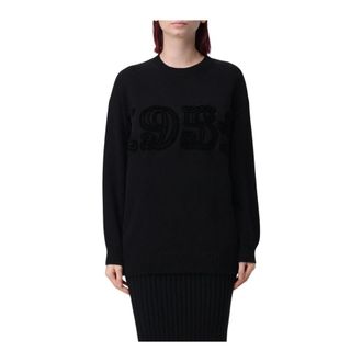 Max Mara Zwarte Cashmere Trui met Applicatie - Dames - Cashmere truien - Zwart - M - Kasjmier - Truien & Vesten