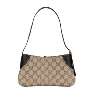 Gucci Bolso de hombro peque&ntilde;o con emblema GG - Bags - Mujer - Beige - ONE SIZE