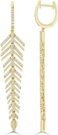 Sabrina Designs 14K 1.00 Ct. Tw. Diamond Feather Dangle Earrings