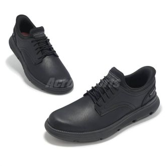 Skechers Mens Garza Slip On Shoes In Black