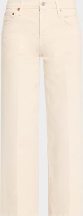 Re/Done Mid-Rise Wide-Leg Crop Jeans