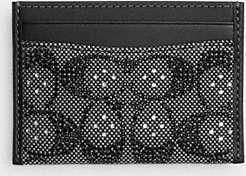 Coach Essential Card Case In Crystal Signature Jacquard