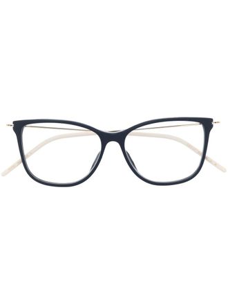 Gucci Occhiali con placca logo - Blu