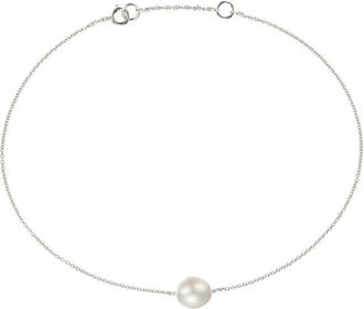 Lily & Roo Silver Large Pearl Anklet