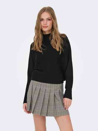 Jacqueline de Yong Strickpullover JDY JDYPRIME LIFE L/S HN BAT. PULL. KNT NOOS, Damen, Gr. XL, schwarz, Strick, Obermaterial: 78% Polyester, 22% Viskose, unifarben, bequ