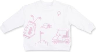 Angel Dear Kids Golf Graphic Sweatshirt in White at Nordstrom, Size 12-18M