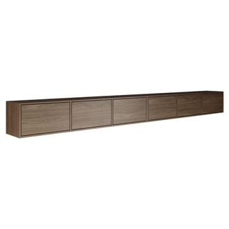 Selsey Selsey Framme - Mobile Tv Sospeso Con Sei Ante A Ribalta 300 Cm, Effetto Legno Noce Wisconsin