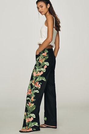 Maeve Colette Linen Stretch Wide-Leg Pants