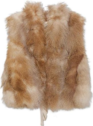 Forte_Forte Faux Fur Vest - Dames - Bodywarmers - Beige - S - Jassen