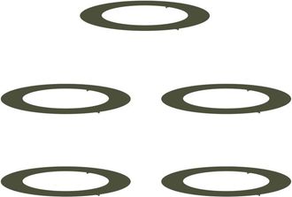 vidaXL Vidaxl - Flat Tree Rings 5 pcs Olive green &Oslash;60 / 90 cm Steel