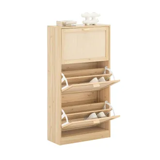 SoBuy Zapatero Con 3 Solapas Y 6 Baldas Armario De Entrada Zapatero Organizador 60 X 24 X 118 Cm Fsr159-n Sobuy Es