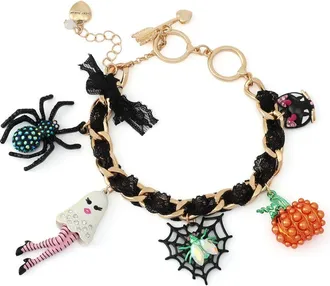 Betsey Johnson Halloween Charm Toggle Bracelet in Gold/multi at Nordstrom