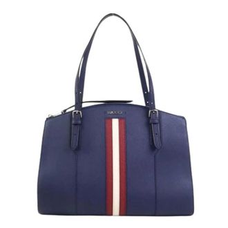 Bally Tweedehands leren schoudertassen - Dames - Pre-owned - Blauw - Maat: ONE Size Leer