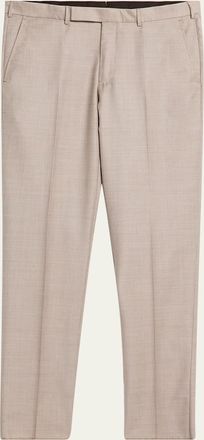 Ermenegildo Zegna Mens Trofeo Twill Flat-Front Pants
