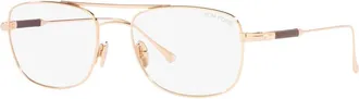 Tom Ford 54mm Square optical glasses in Gold at Nordstrom