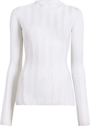 Khaite Cosette mock-neck knit top - White