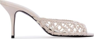 Black Suede Studio Peach 80 Mule in Coconut Leather at Nordstrom, Size 36