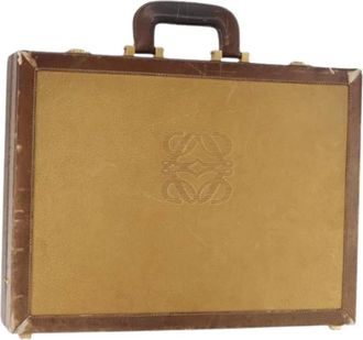Loewe Pre-owned Handbags, female, Beige, Size: ONE SIZE Pre-owned Leather Handbag