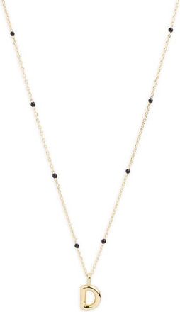 Argento Vivo Initial Pendant Necklace in Gold D at Nordstrom