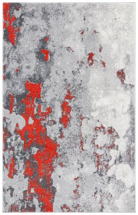 Safavieh Alfombra de polipropileno naranja/gris, 122 x 183 cm